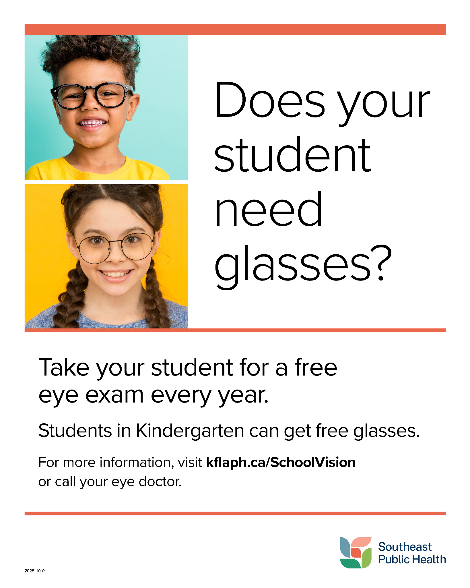 2025 10 01 newsletter insert does your student need glasses