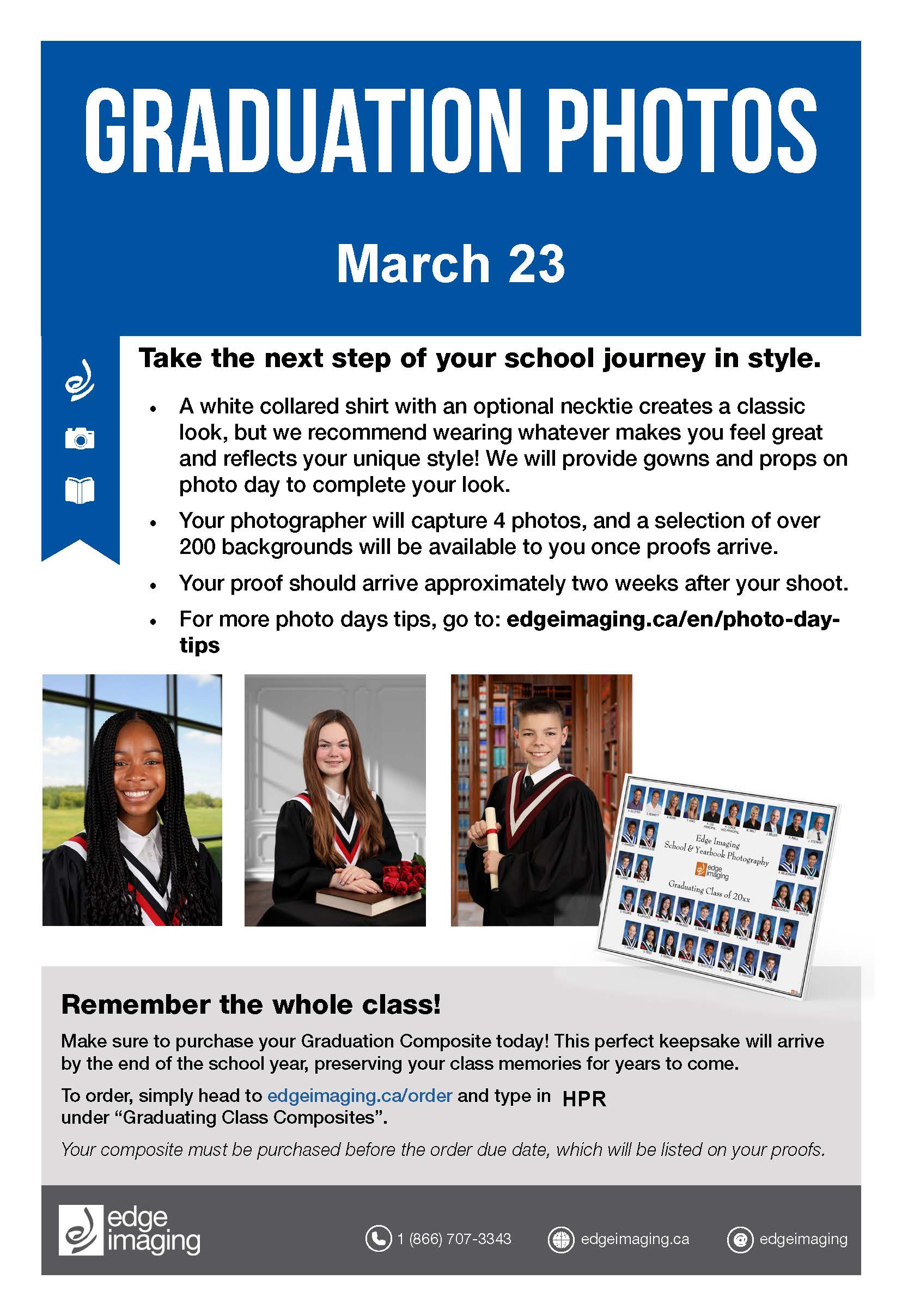 Reminder Notice (Gown Comp) Graduation J HPR