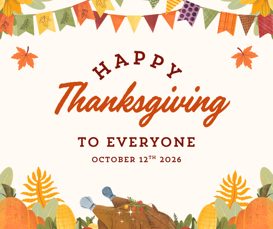 Cream Orange Decorative Happy Thanksgiving Facebook Post