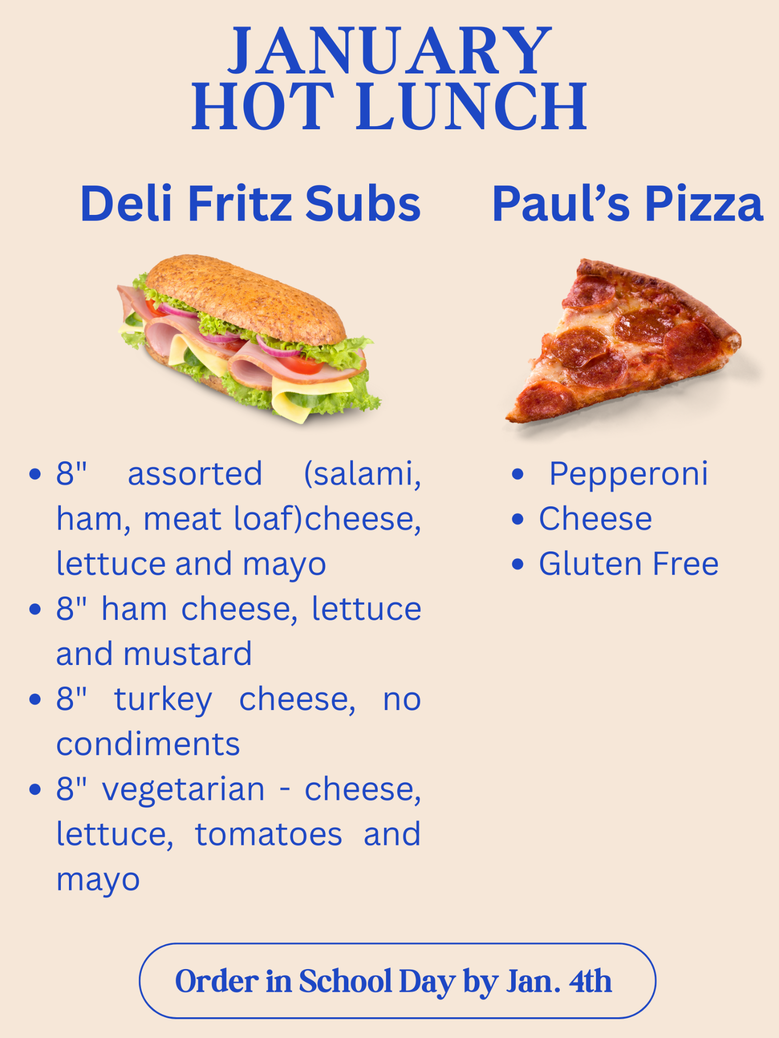 Blue Modern Special Menu Poster