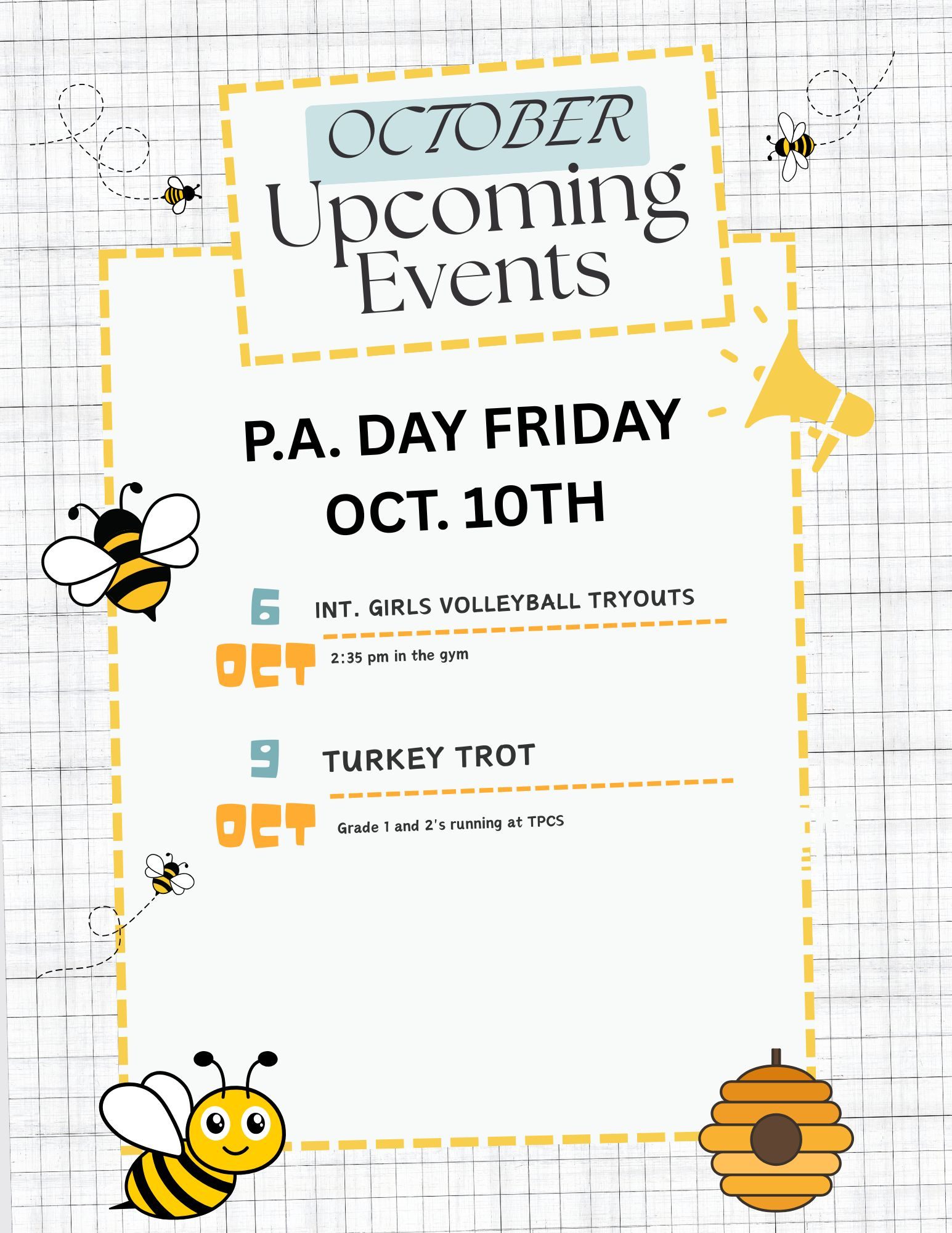 Yellow Blue Illustrative Upcoming Events Flyer 3 