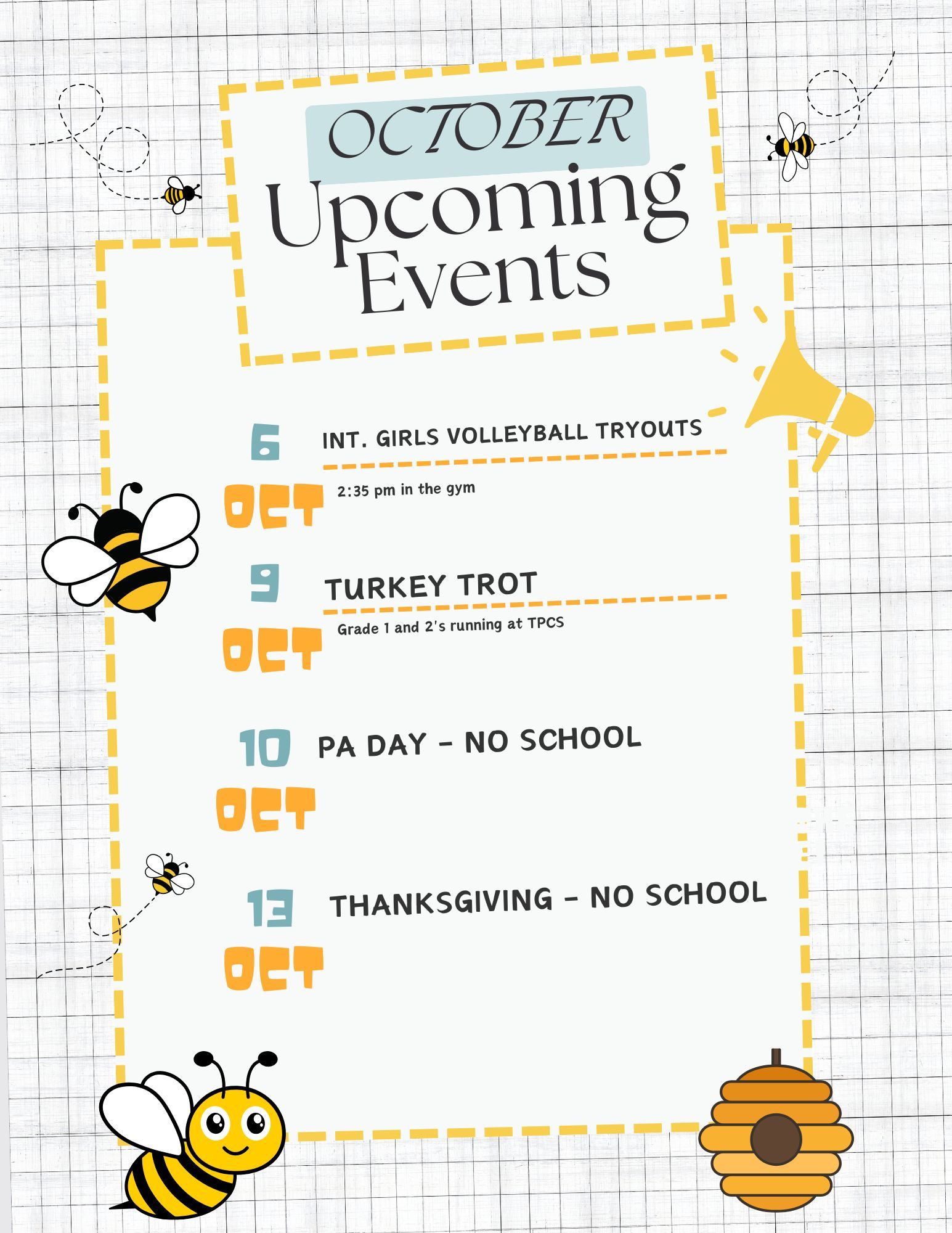 Yellow Blue Illustrative Upcoming Events Flyer 4 