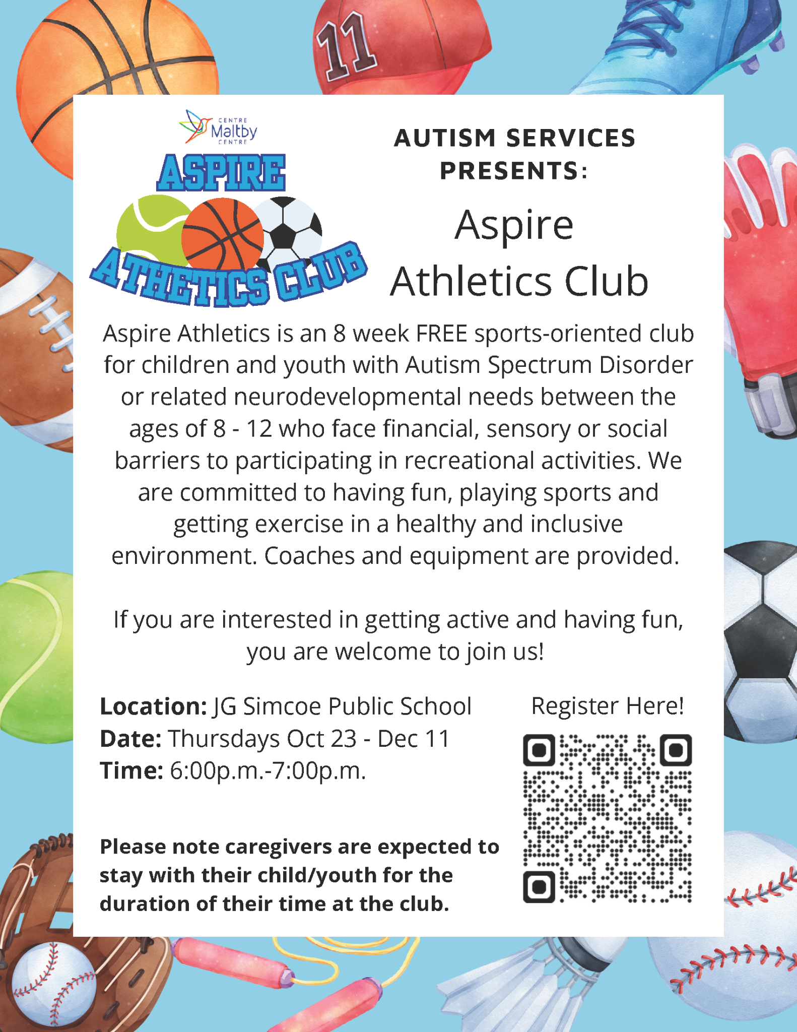 Aspire Athletics Club Flyer Page 1
