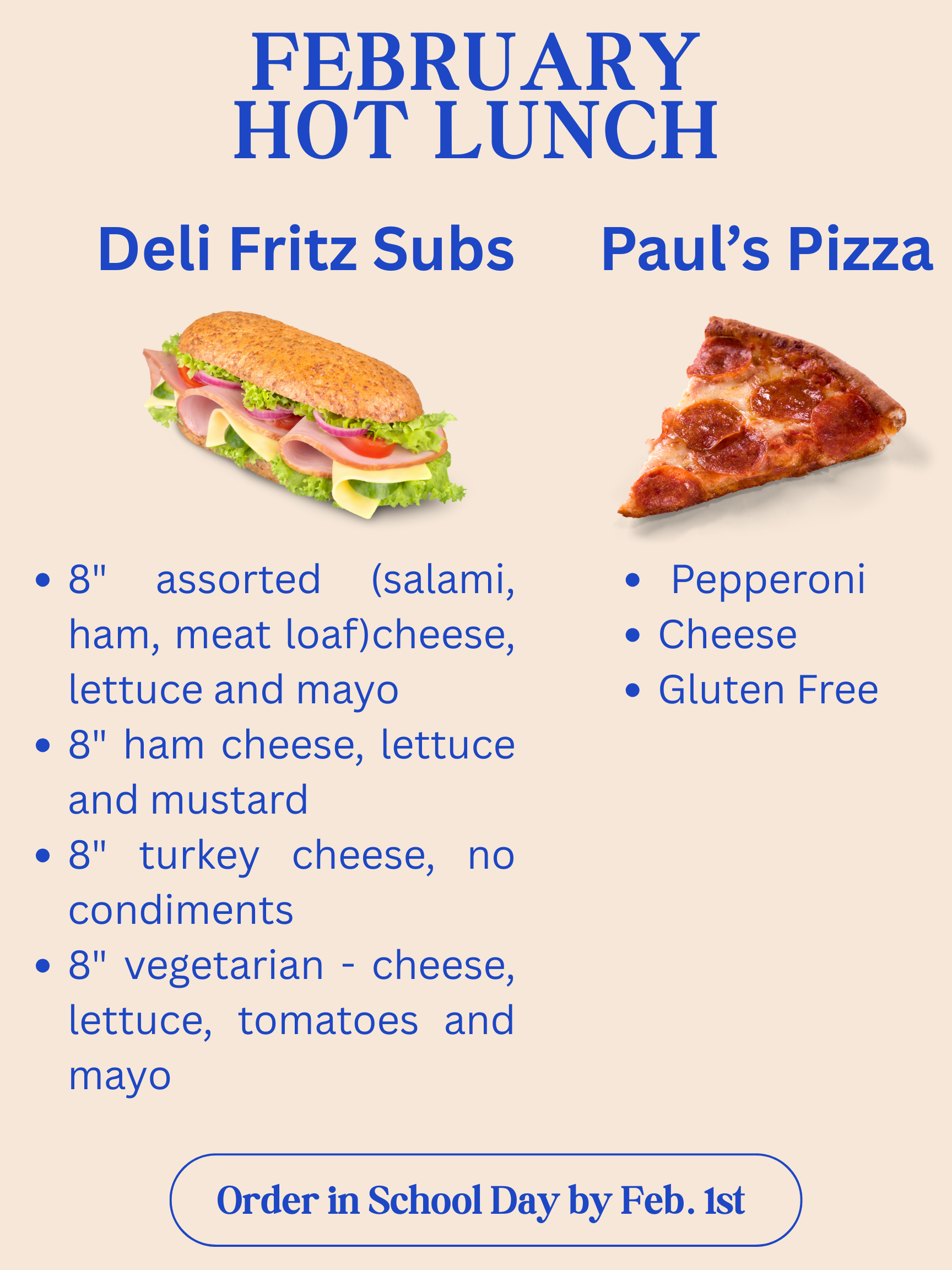 Blue Modern Special Menu Poster